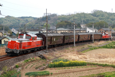 【JR東】快速「DLレトロ横川号」運転を安中～群馬八幡で撮影した写真