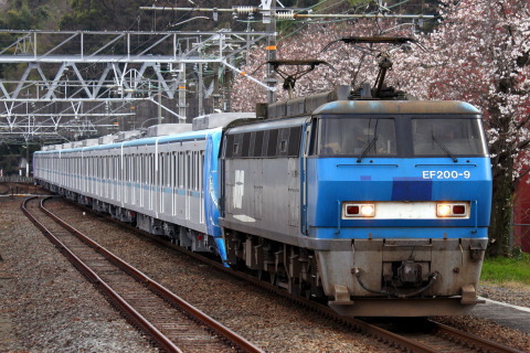 【メトロ】東西線15000系 甲種輸送を富士川駅で撮影した写真