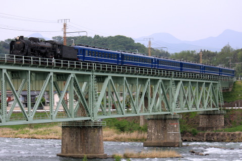 【JR東】C61-20＋12系6両 試運転（16日）を敷島～渋川で撮影した写真
