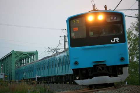 【JR東】201系ケヨK1＋51編成 廃車回送を川中島～安茂里で撮影した写真