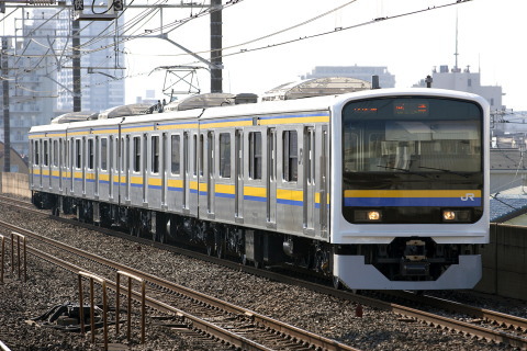 【JR東】209系2100番代4両 幕張車両センターへを下総中山駅で撮影した写真