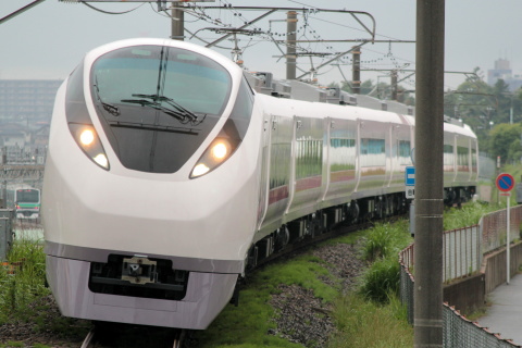 【JR東】E657系カツK1編成 試運転を天王台駅で撮影した写真
