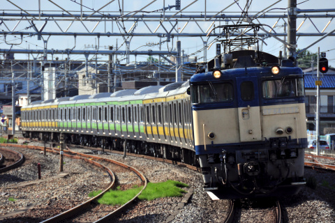 【JR東】山手線用サハE231形600・4600番代 配給輸送を宮原駅で撮影した写真