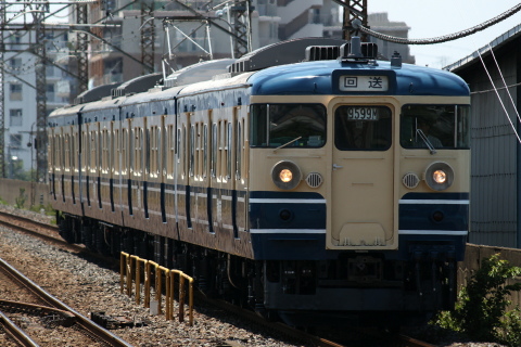 【JR東】115系訓練車 宇都宮へ回送を西浦和駅で撮影した写真