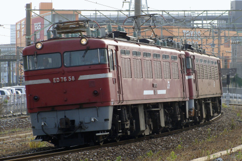 【JR貨】ED76-1007 門司機関区へ廃車回送を西小倉駅で撮影した写真