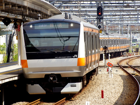 【JR東】E233系トタH46編成 東京総合車両センター出場を大崎駅で撮影した写真