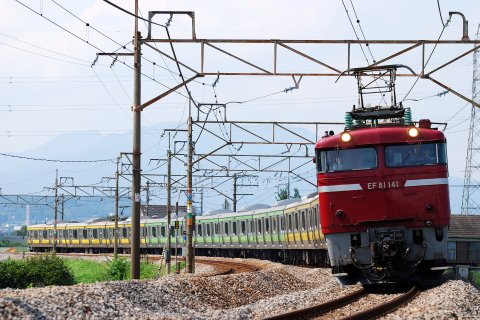 【JR東】山手線サハE231系600番代・4600番代 配給輸送を渋川～八木原で撮影した写真