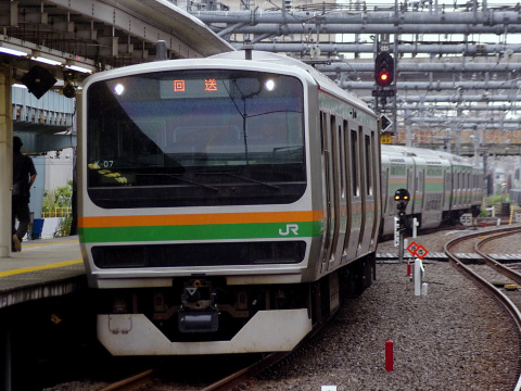 【JR東】E231系コツK07編成 東京総合車両センター出場を大崎駅で撮影した写真