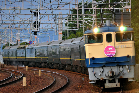 【JR西】24系「トワイライトエクスプレス」編成使用 団体臨時列車を塩屋～須磨で撮影した写真