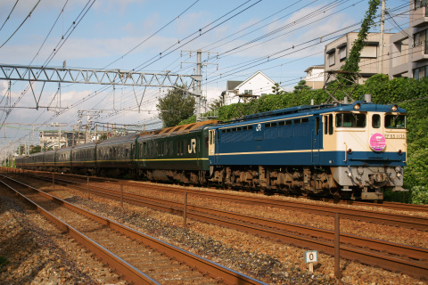 【JR西】24系「トワイライトエクスプレス」編成使用 団体臨時列車を芦屋～さくら夙川で撮影した写真