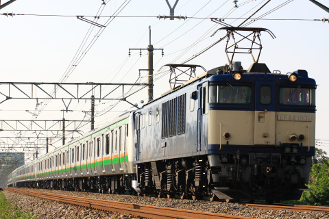 【JR東】 E233系3000番代チタNT53＋NT3編成 配給輸送を新町～神保原で撮影した写真
