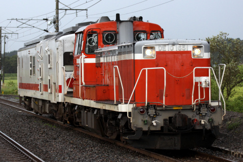 【JR東】マヤ50-5001 配給輸送を油島駅で撮影した写真