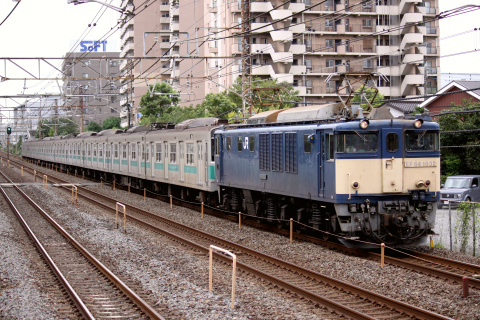 【JR東】203系マト53編成 配給輸送を北松戸駅で撮影した写真