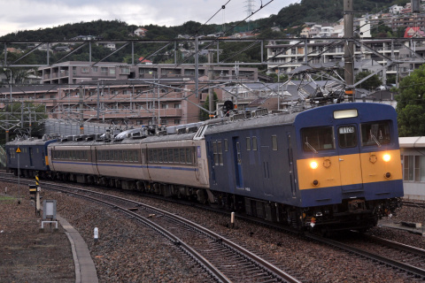 【JR西】183系フチC34編成 廃車回送を川西池田駅で撮影した写真