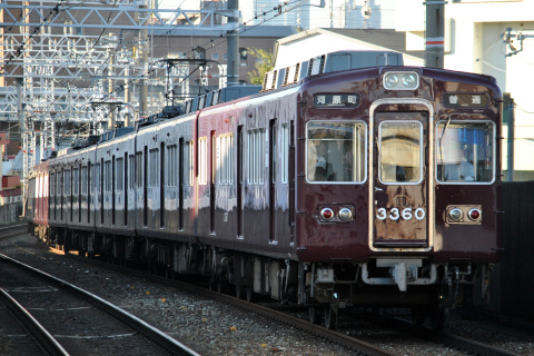 【阪急】3300系3327F 7連化されて運用復帰の拡大写真