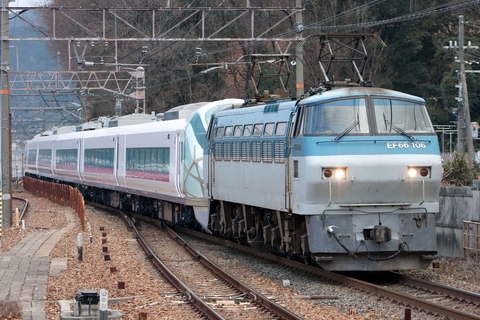 【JR東】E657系カツK5編成 甲種輸送を山科駅で撮影した写真