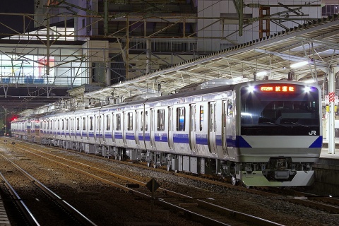 【JR東】E531系カツK410編成 郡山総合車両センター出場を水戸駅で撮影した写真