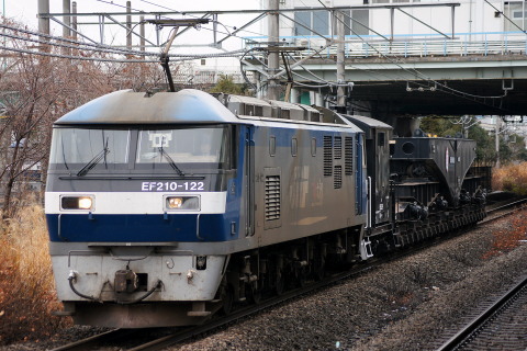 【JR貨】シキ610形大物車 倉敷へ回送を新川崎駅で撮影した写真