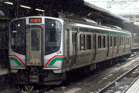 【JR東】E721系センP21編成試運転を仙台駅で撮影した写真