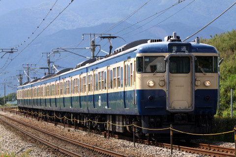 【JR東】115系トタM40編成による普通列車代走を塩崎～竜王で撮影した写真