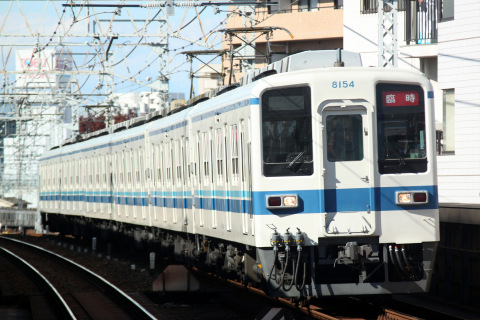【東武】8000系8154Fがスカイツリー臨を代走（18日）を梅島駅で撮影した写真