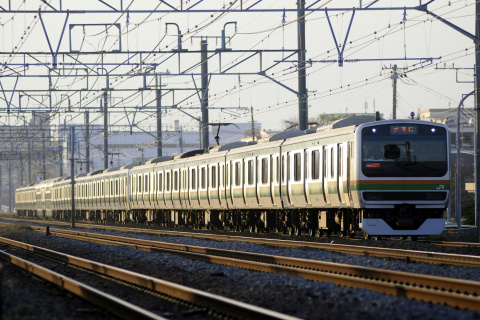 【JR東】E231系1000番代・E233系3000番代 併結試運転を辻堂～藤沢で撮影した写真