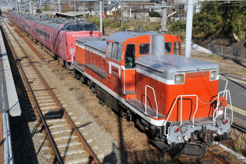 【JR九】485系DK15編成 廃車回送を目田野駅で撮影した写真