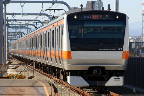 【JR東】国立駅新上り線 使用開始 を国立駅で撮影した写真