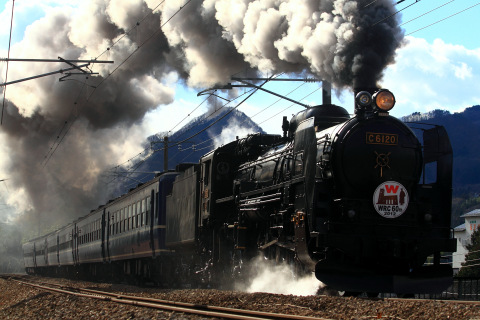 【JR東】上越線でC61-20＋12系6両による団体臨時列車運転の拡大写真