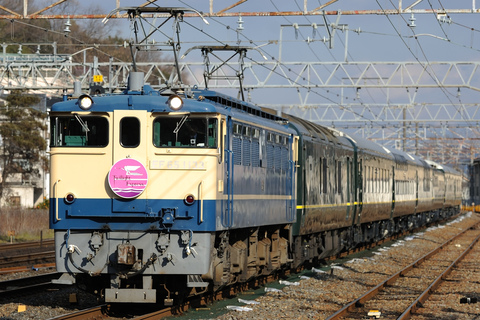 【JR西】24系『トワイライトエクスプレス』編成使用 団体臨時列車運転を山崎～島本で撮影した写真