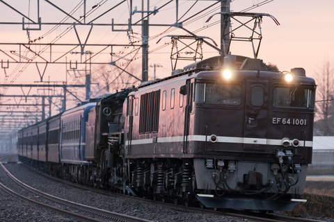 【JR東】C61-20＋旧型客車7両 返却回送を神保原～新町で撮影した写真