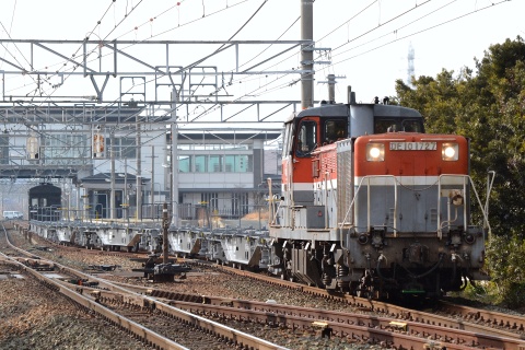 【JR貨】コキ107形8両 甲種輸送を二川～新所原で撮影した写真