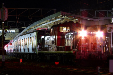 【南海】8000系8006F＋8007F 甲種輸送（3日目）を和歌山駅で撮影した写真