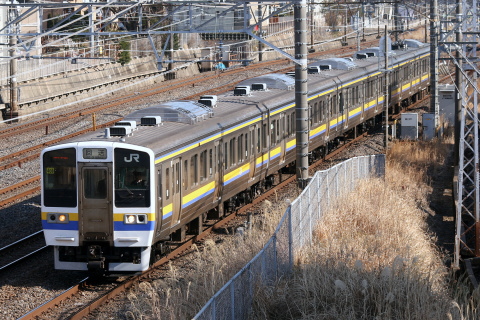 【JR東】211系マリ408編成 旧習志野電車区へ疎開の拡大写真