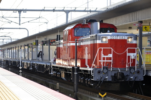 【JR西】DD51-1183＋チキ5500形4両使用 乗務員訓練 を姫路駅で撮影した写真