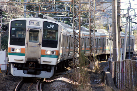 【JR東】211系チタN52編成 疎開回送を藤沢駅で撮影した写真