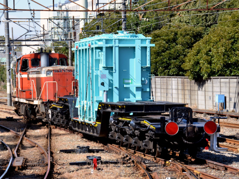 【JR貨】シキ180形使用 変圧器輸送実施を浅野駅で撮影した写真