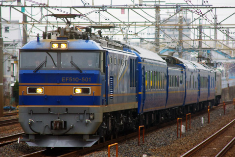 【JR東】尾久車両センター所属24系5両 方転のための回送を実施を馬橋駅で撮影した写真