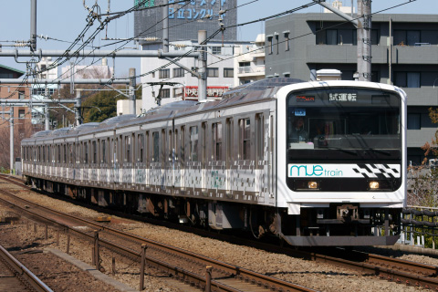 【JR東】209系『MUE-Train』 埼京線試運転を高田馬場駅で撮影した写真