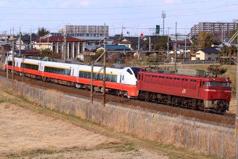 【JR東】E751系アオA102編成 郡山総合車両センター出場を新白岡～白岡で撮影した写真