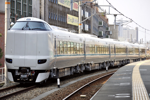 【JR西】287系ヒネHC604編成 甲種輸送を兵庫駅で撮影した写真
