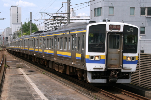 【JR東】211系3000番代マリ405＋503編成 209系の運用を代走を本千葉駅で撮影した写真