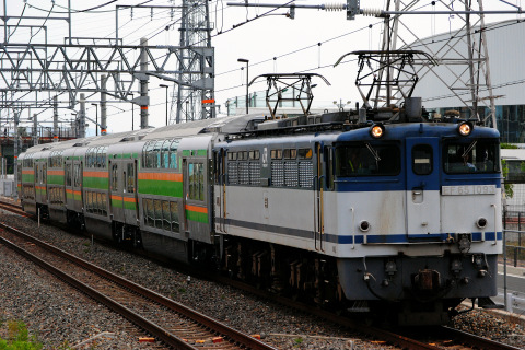 【JR東】E233系グリーン車4両 甲種輸送を桂川駅で撮影した写真