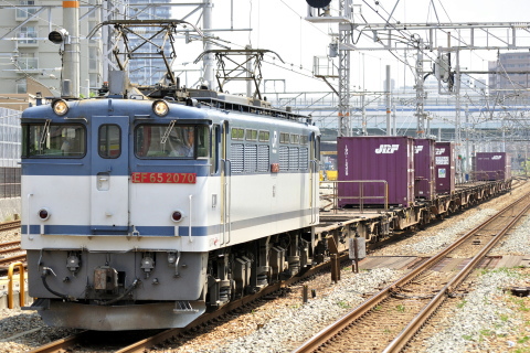 【JR貨】JR貨物所有のEF65形で改番実施を須磨海浜公園駅で撮影した写真