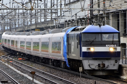 【JR東】E657系カツK12編成 甲種輸送を新倉敷駅で撮影した写真