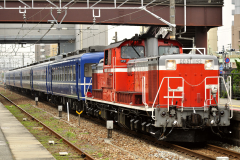 【JR西】DD51-1192＋12系宮原車6両使用 乗務員訓練を英賀保駅で撮影した写真