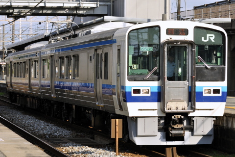 【JR西】213系C8編成 吹田総合車両所出場を御着駅で撮影した写真