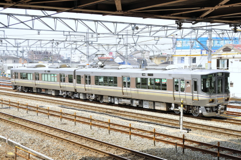 【JR西】223系フチF14編成 本線試運転を千里丘駅で撮影した写真