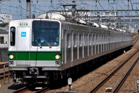 【メトロ】6000系6114F 小田急線内試運転を祖師ヶ谷大蔵駅で撮影した写真