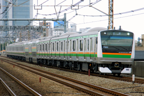 【JR東】E233系3000番代タカL03編成 返却回送を阿佐ヶ谷駅で撮影した写真